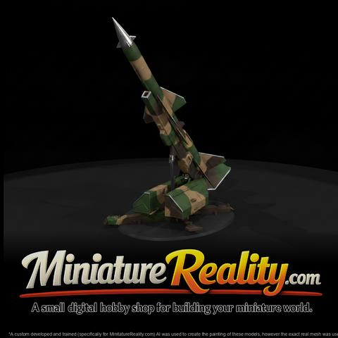 Antiaircraft Missile Model, three-quarter view