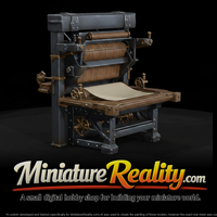 Antique Cast-Iron Printing Press miniature, three-quarter view — thumbnail 1