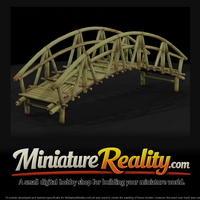 Arched Bamboo Bridge miniature, three-quarter view — thumbnail 1