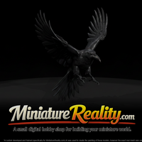 Raven in Flight miniature, three-quarter view — thumbnail 1