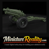 Black Military Howitzer miniature, three-quarter view — thumbnail 1