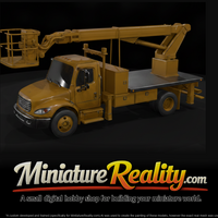 Boom Lift Truck miniature, three-quarter view — thumbnail 1