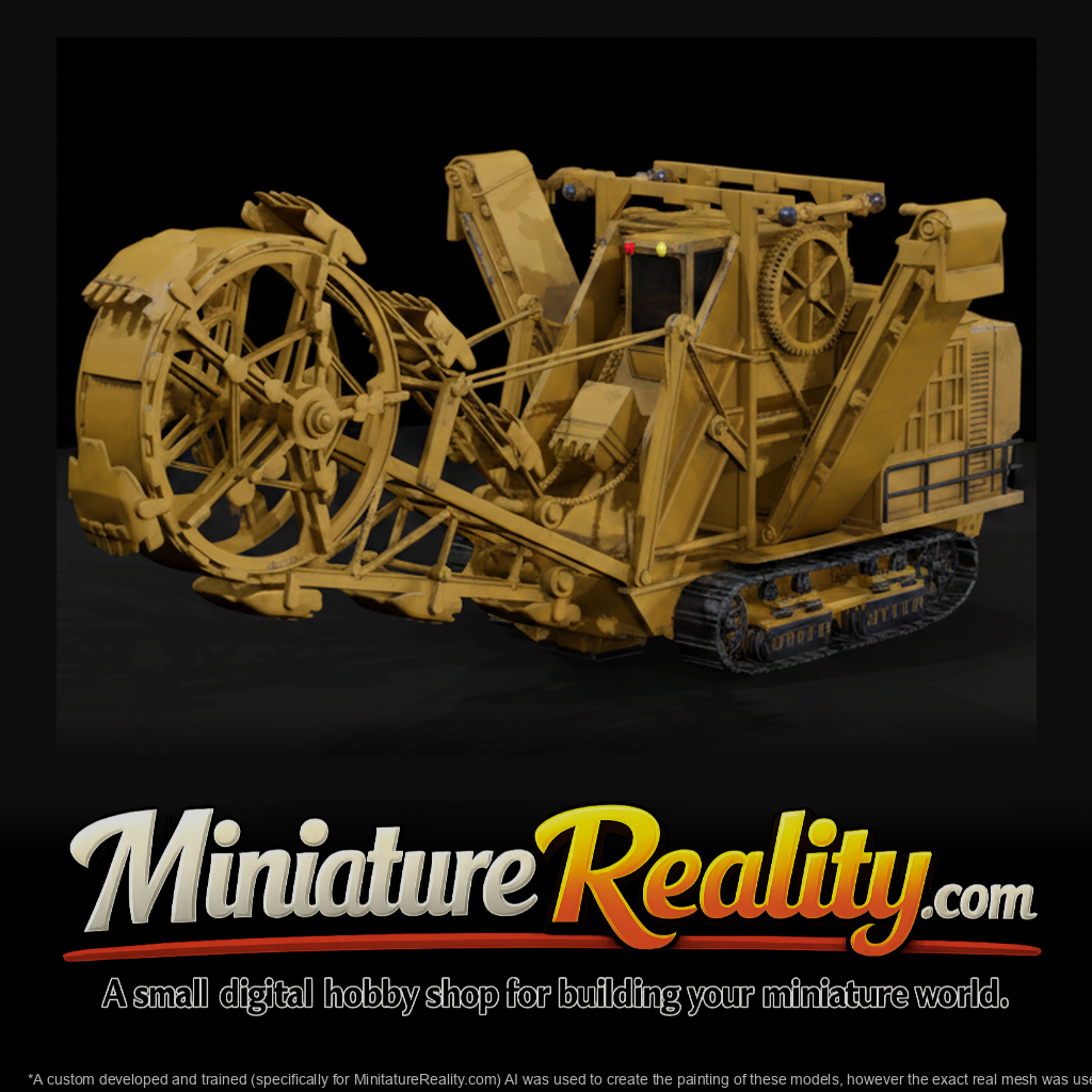 Bucket Wheel Excavator miniature, three-quarter view