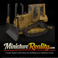 Bulldozer with Railroad Wheels miniature, three-quarter view — thumbnail 1