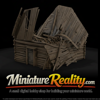 Collapsing Log Cabin miniature, three-quarter view — thumbnail 1