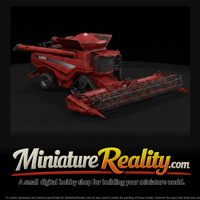 Combine Harvesting Grain miniature, three-quarter view — thumbnail 1