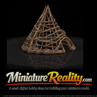 Conical Woven Hut Frame miniature, three-quarter view — thumbnail 1