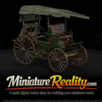 Covered Horse Carriage miniature, three-quarter view — thumbnail 1