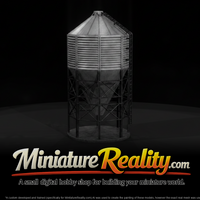 Elevated Grain Silo miniature, three-quarter view — thumbnail 1