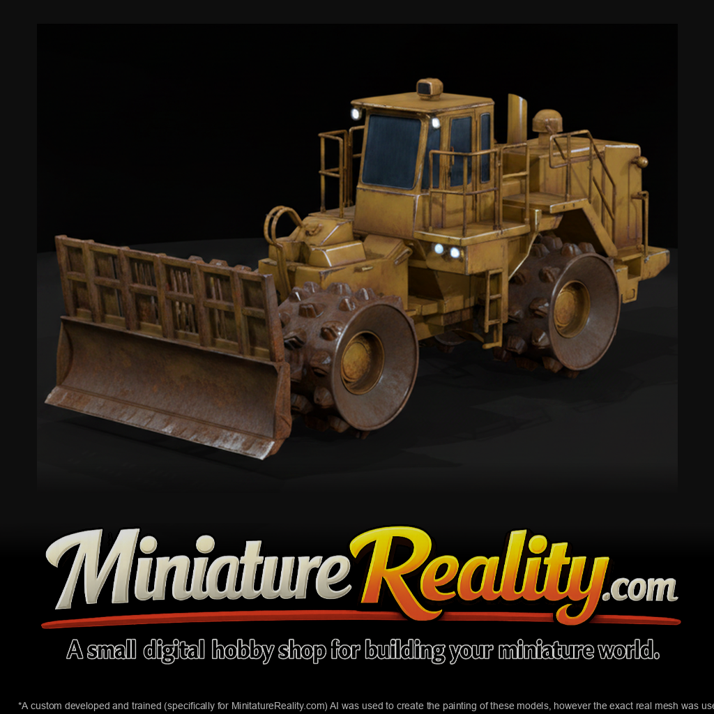 Heavy Landfill Compactor miniature, three-quarter view