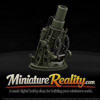 Heavy Mountain Mortar miniature, three-quarter view — thumbnail 1