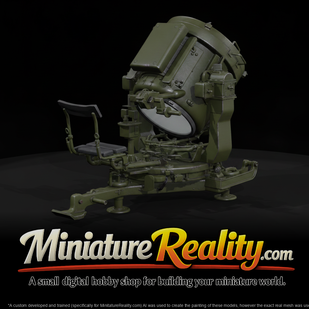 Military Searchlight Operator Station miniature, three-quarter view