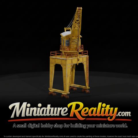 Model Gantry Crane, three-quarter view