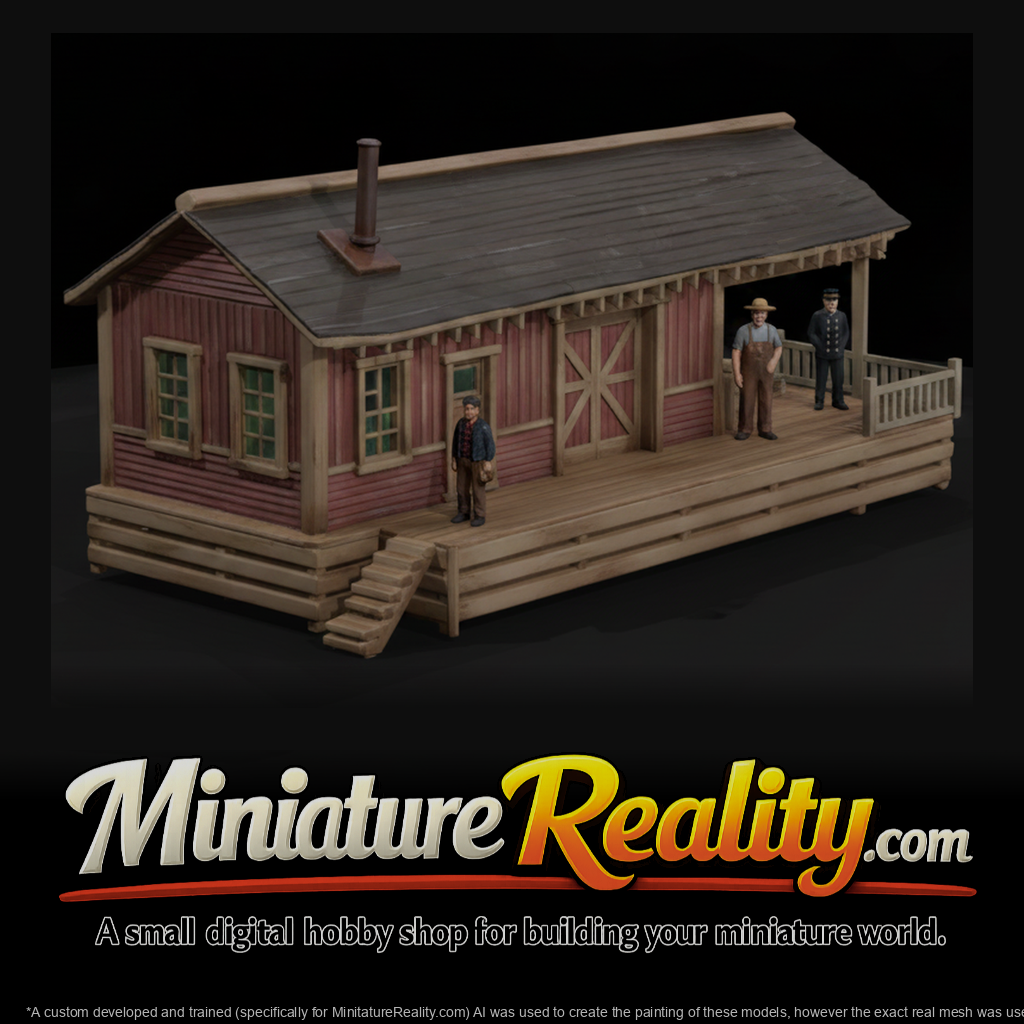 Model Railroad Depot, three-quarter view