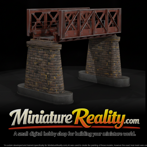 Model Railroad Truss Bridge, three-quarter view