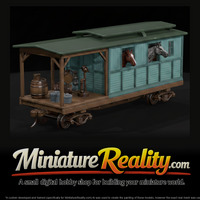 Model Train Horse Car, three-quarter view — thumbnail 1