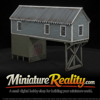 Model Wooden Building Over Passage, three-quarter view — thumbnail 1