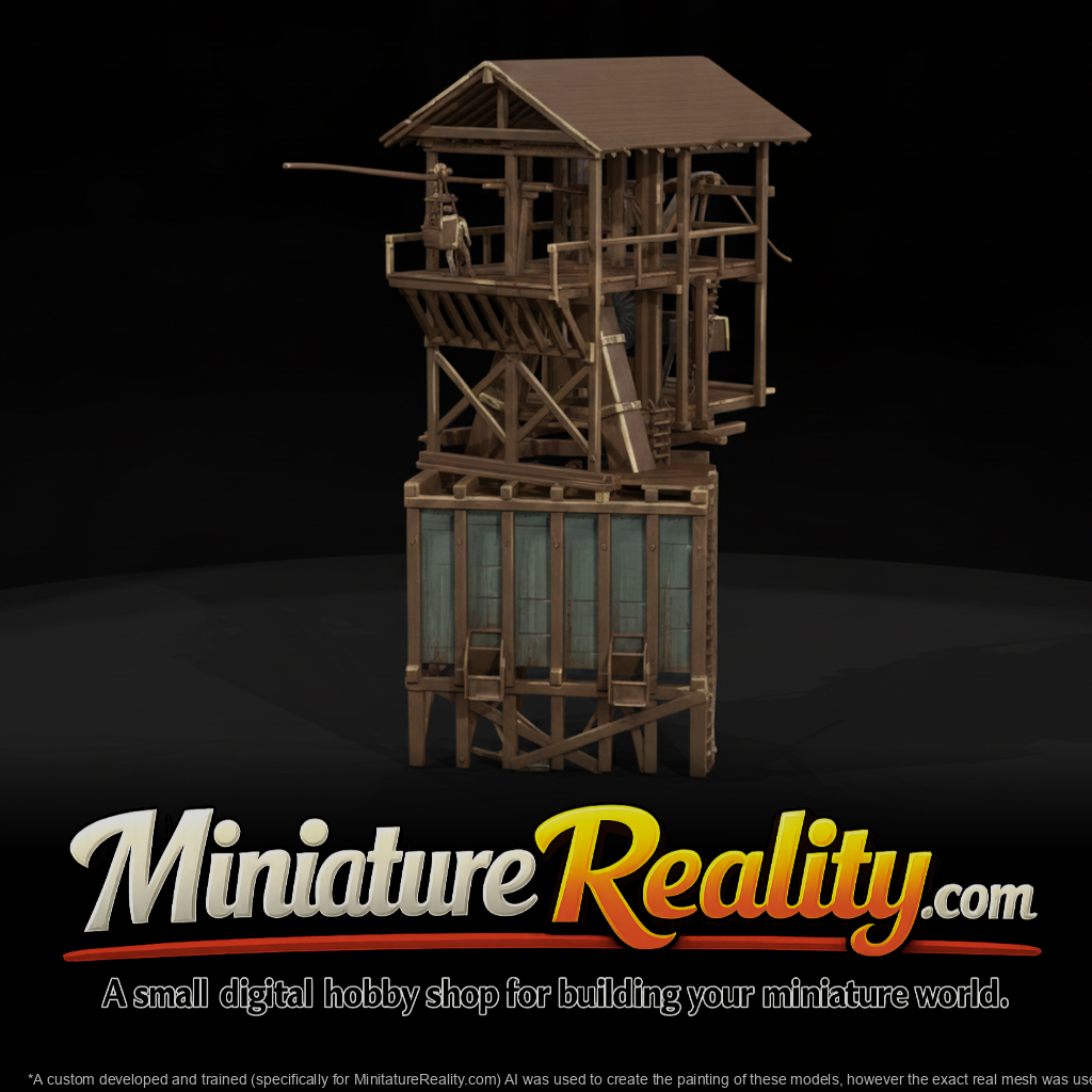 Mountainside Mining Complex miniature, three-quarter view