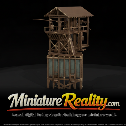 Mountainside Mining Complex miniature, three-quarter view