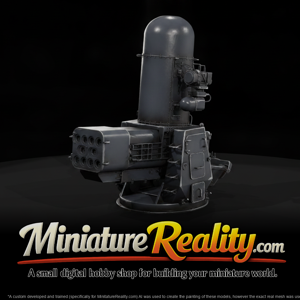 Naval Missile Defense System miniature, three-quarter view