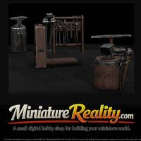 Old Blacksmith Tools miniature, three-quarter view — thumbnail 1