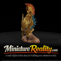 Ornate Winged Helmet miniature, three-quarter view — thumbnail 1