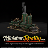 Rail Mounted Steam Logging Machine miniature, three-quarter view — thumbnail 1