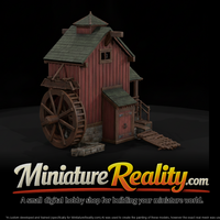 Red Mill Water Wheel miniature, three-quarter view — thumbnail 1