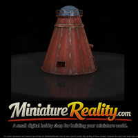 Rusty Beehive Sawmill Waste Burner miniature, three-quarter view — thumbnail 1
