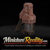 Rusty Mine Building miniature, three-quarter view — thumbnail 1