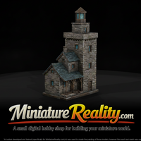 Stone Lighthouse Model, three-quarter view — thumbnail 1