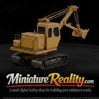 Tracked Front Shovel Excavator miniature, three-quarter view — thumbnail 1