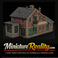 Trackside Factory Building miniature, three-quarter view — thumbnail 1