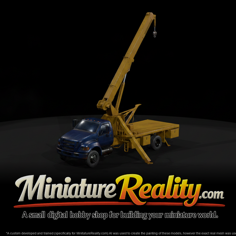 Truck Mounted Crane miniature, three-quarter view