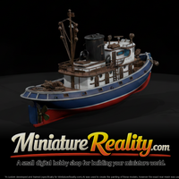 Tugboat Ship Model, three-quarter view — thumbnail 1