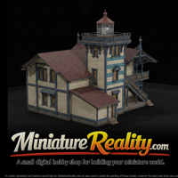 Victorian Lighthouse House miniature, three-quarter view — thumbnail 1