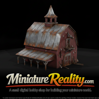 Weathered Green Model Barn, three-quarter view — thumbnail 1