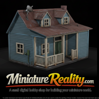 Weathered House Model, three-quarter view — thumbnail 1