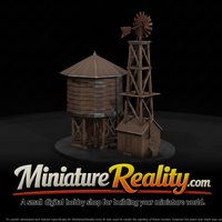Windmill Water Tower Pump House miniature, three-quarter view — thumbnail 1