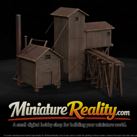 Wooden Coal Loader Structures miniature, three-quarter view — thumbnail 1