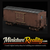 Wooden Model Boxcar, three-quarter view — thumbnail 1
