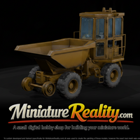 Yellow Construction Dump Truck miniature, three-quarter view — thumbnail 1