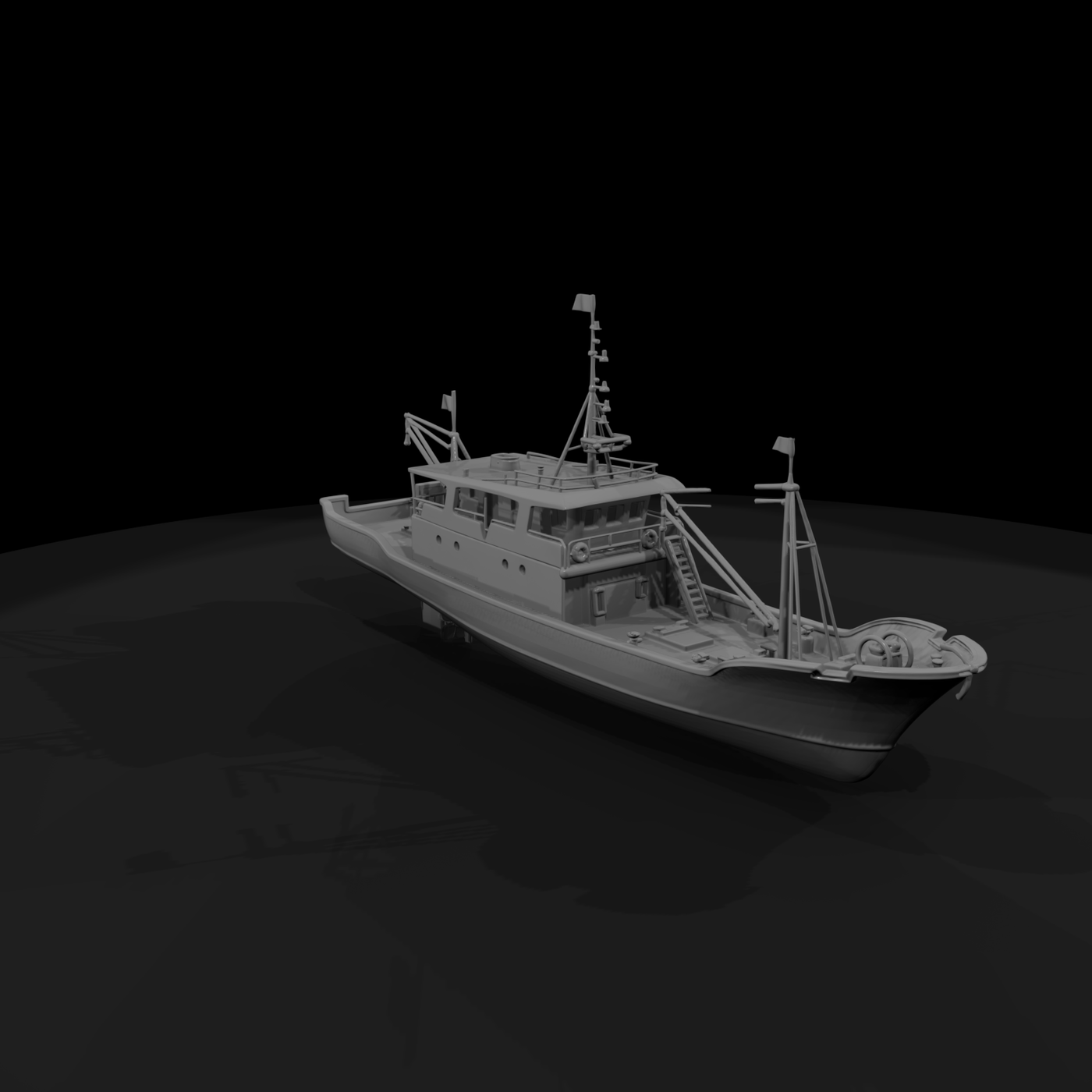 Blue Fishing Boat
