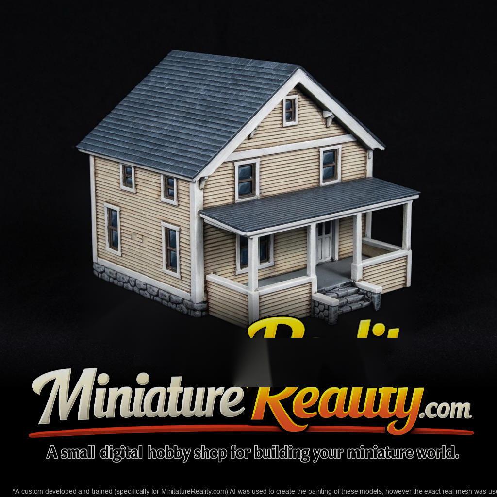 Suburban Two-Story House with Garage