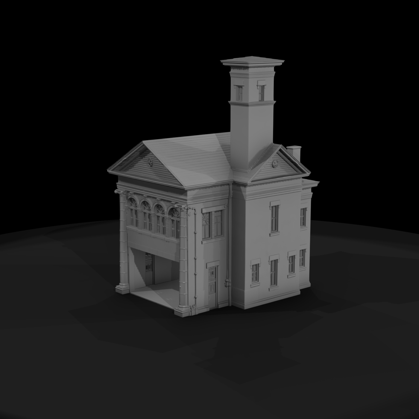Fire Station Model Two-Storey Masonry Engine House