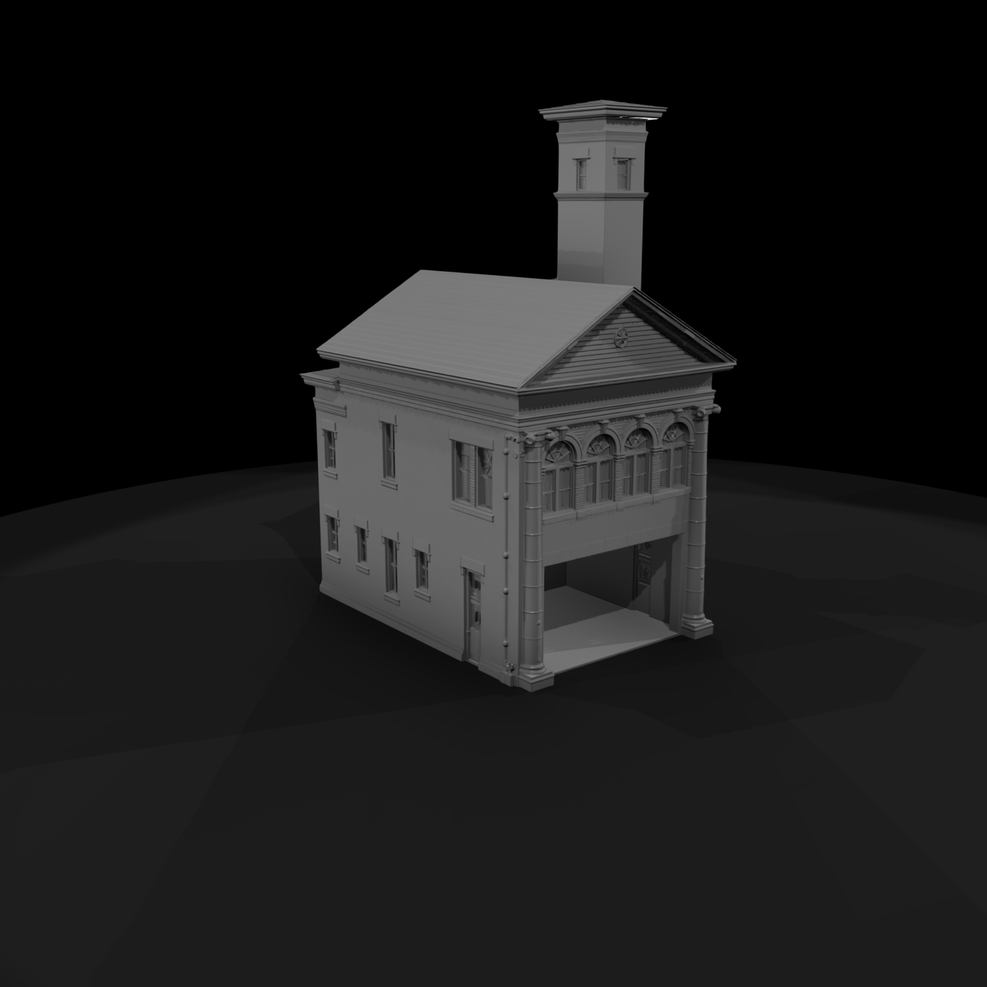 Fire Station Model Two-Storey Masonry Engine House