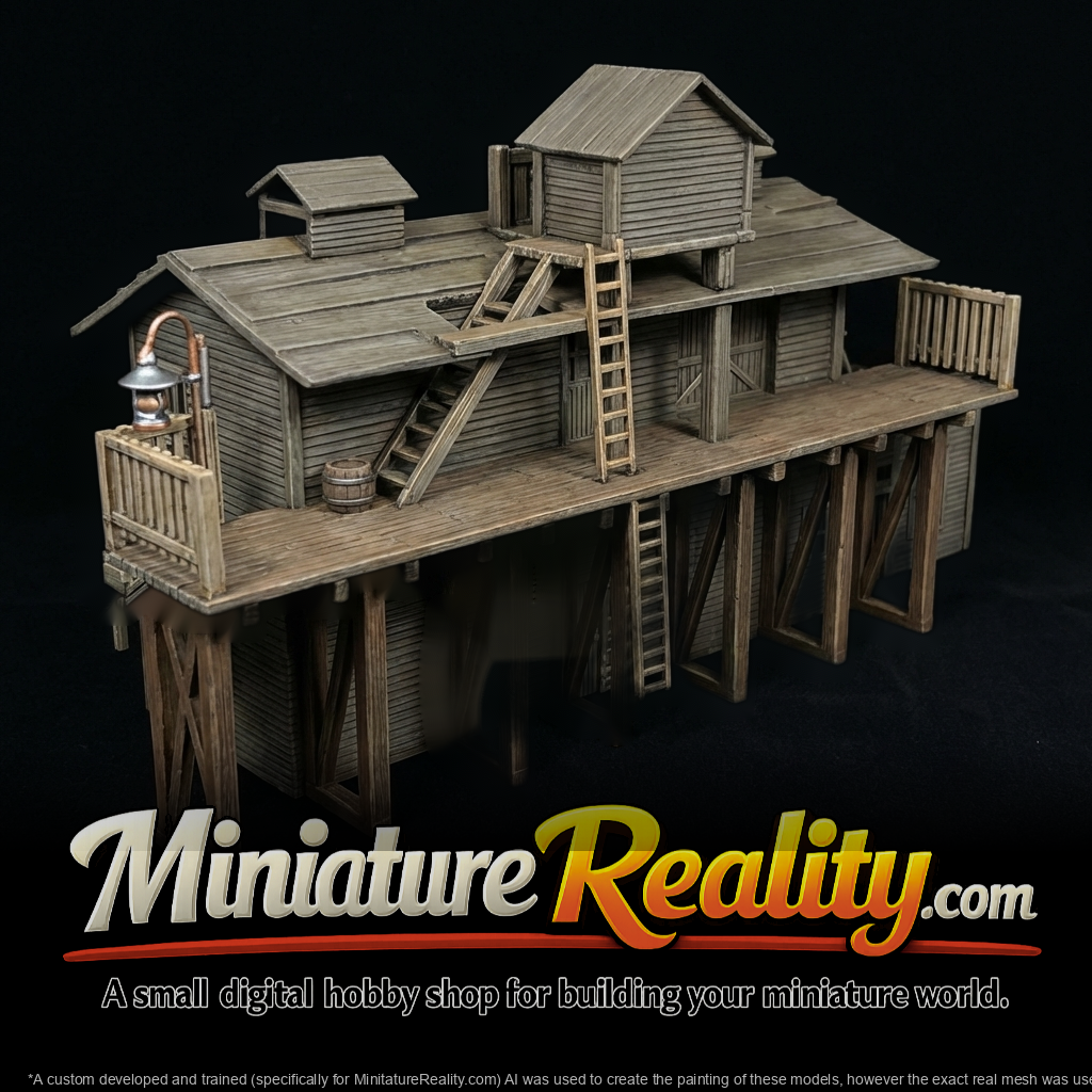 Elevated Industrial Platform with Small Building