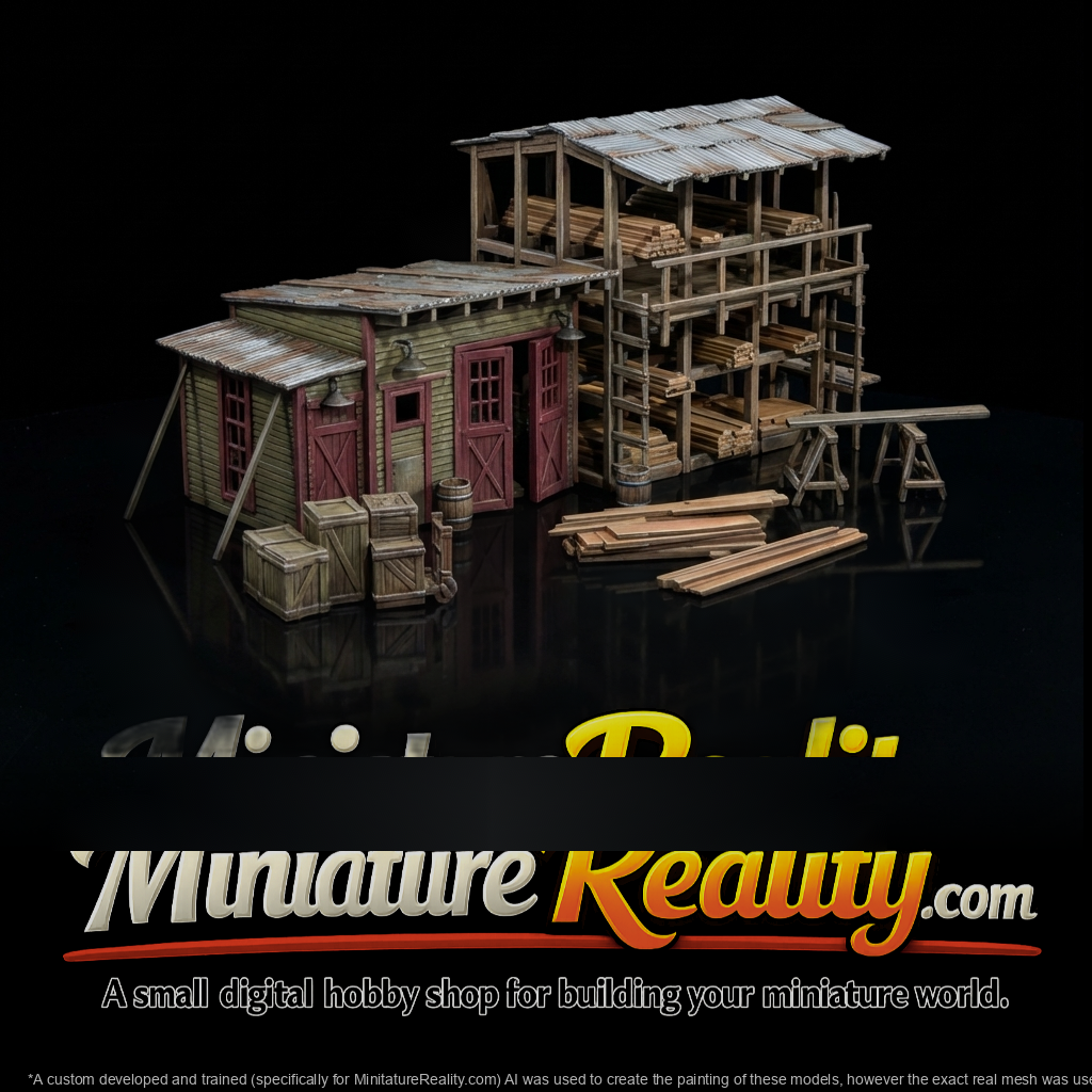 Open-Frame Lumber Yard Sawmill