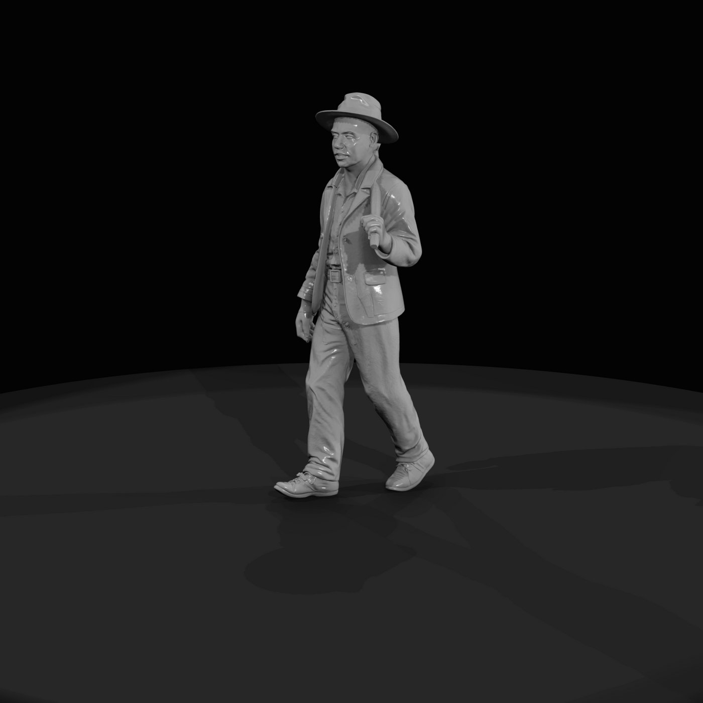 1920's Farmer - Man in Suit with Hoe