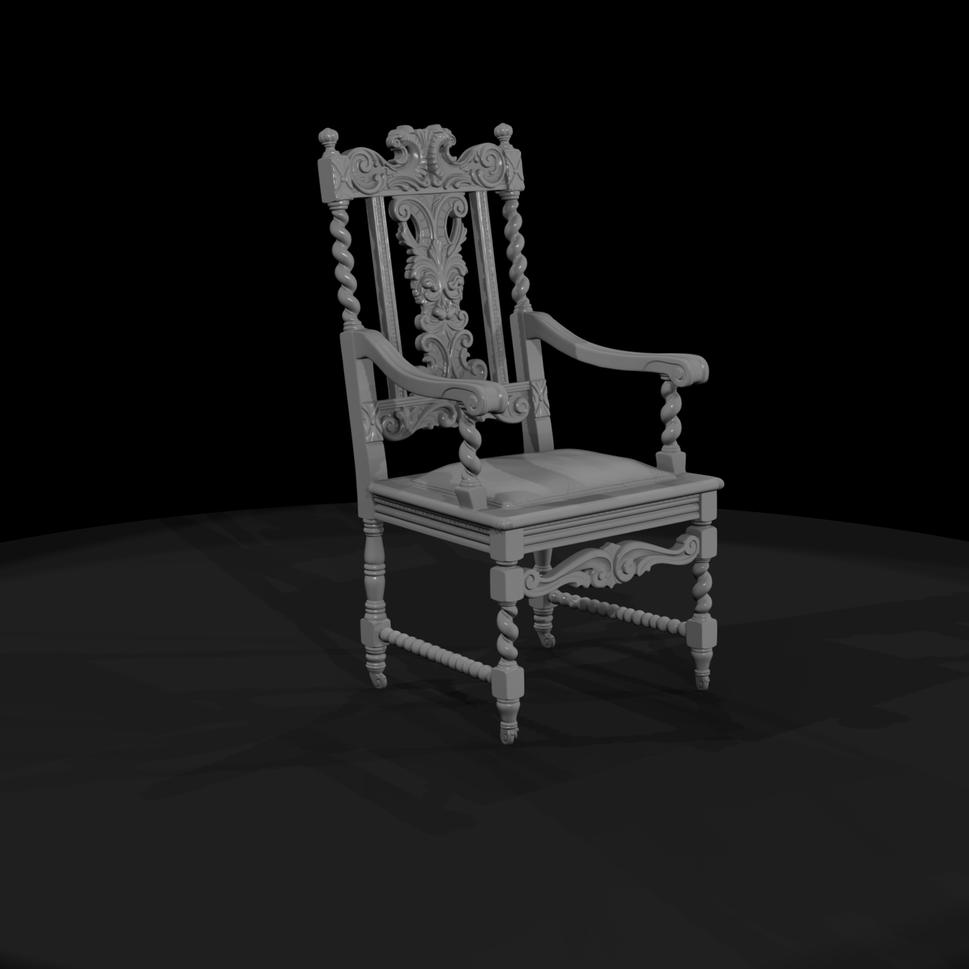 Victorian Carved Wooden Dining Chair
